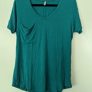 Teal tee with pocket